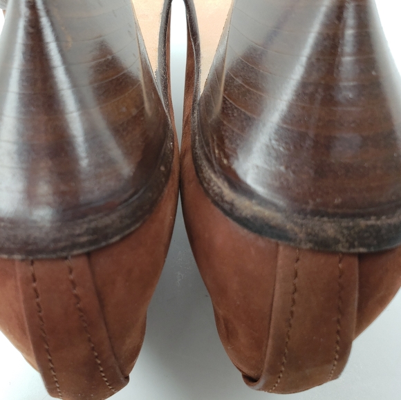 Via Spiga Brown Suede Slip On Cowgirl Boots - Picture 10 of 11